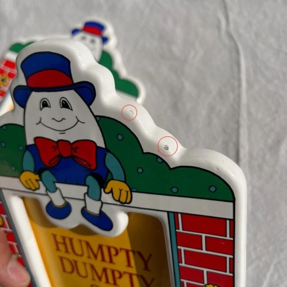 Vtg RUSS Humpty Dumpty Free Standing 4x6 Picture Frames‎ Primary colors